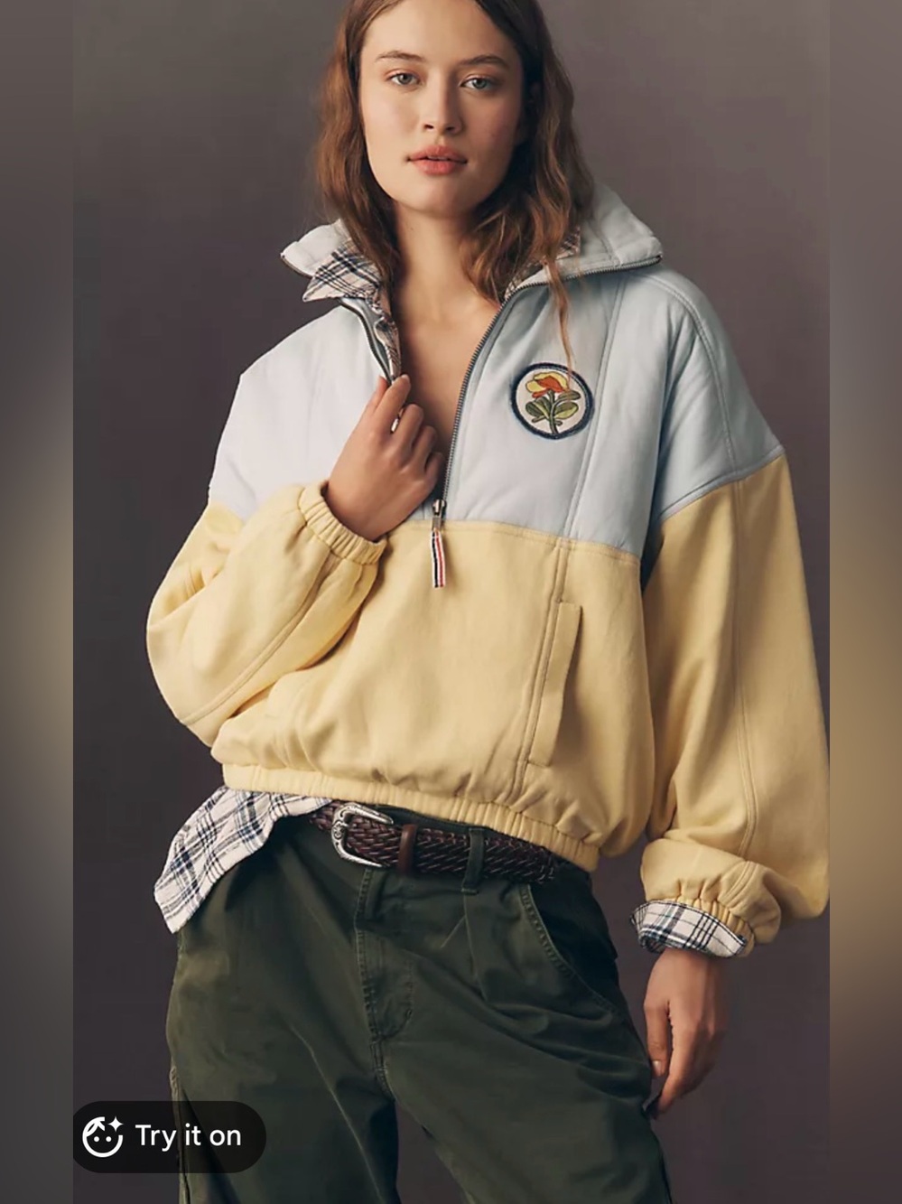 NWT: Anthropologie Pilcro Shetland Half-Zip Pullover sweatshirt